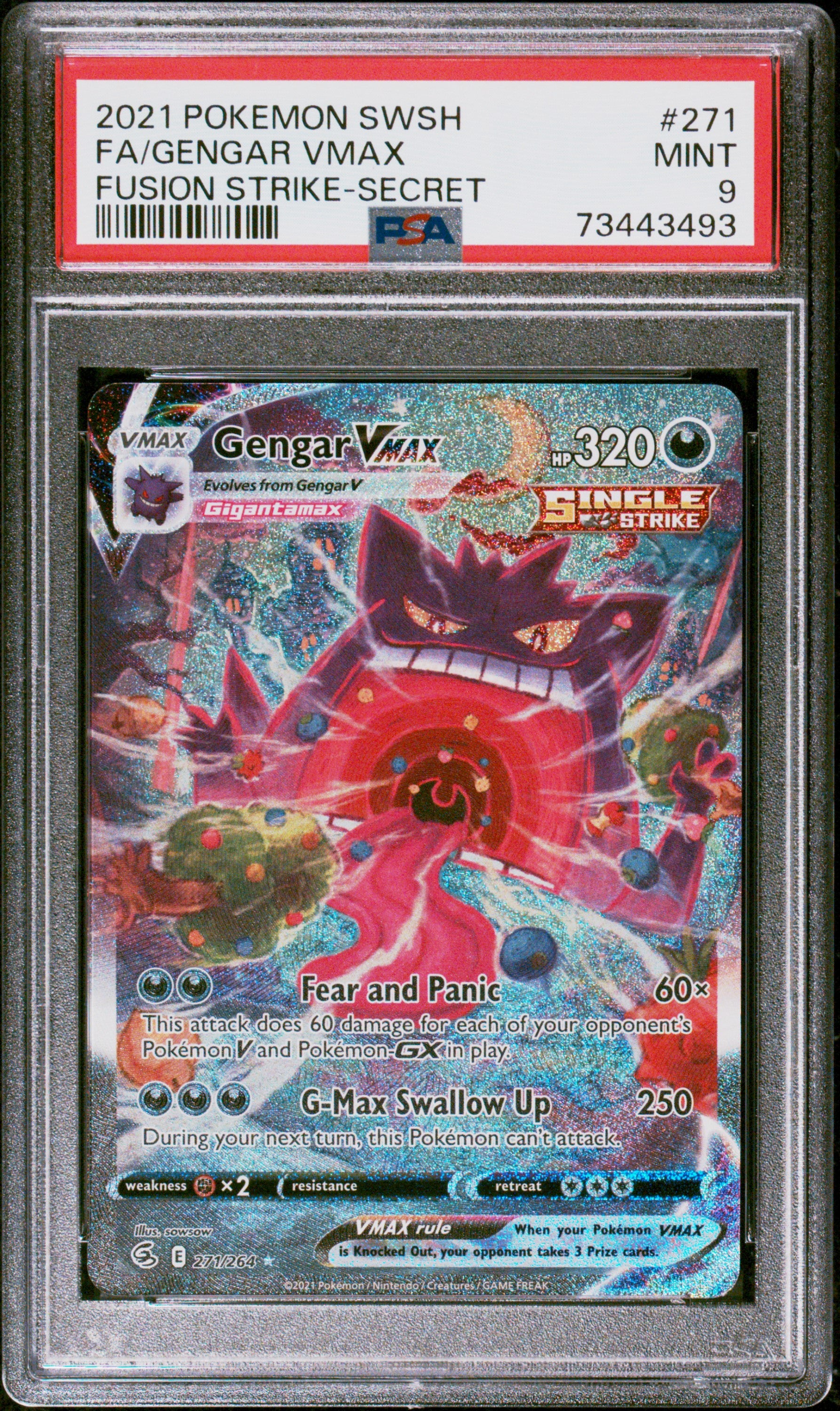 Gengar vmax 271 - Fusion Strike - PSA 9